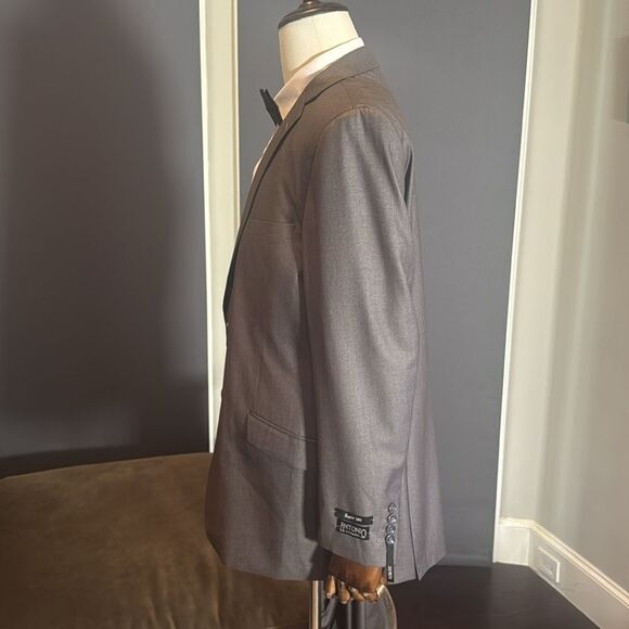 Men’s Antonio Uomo Gray Slim Fit Formal 3 Piece Suit Size 46 Jacket 40 Pants NEW - Picture 4 of 15